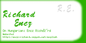 richard encz business card